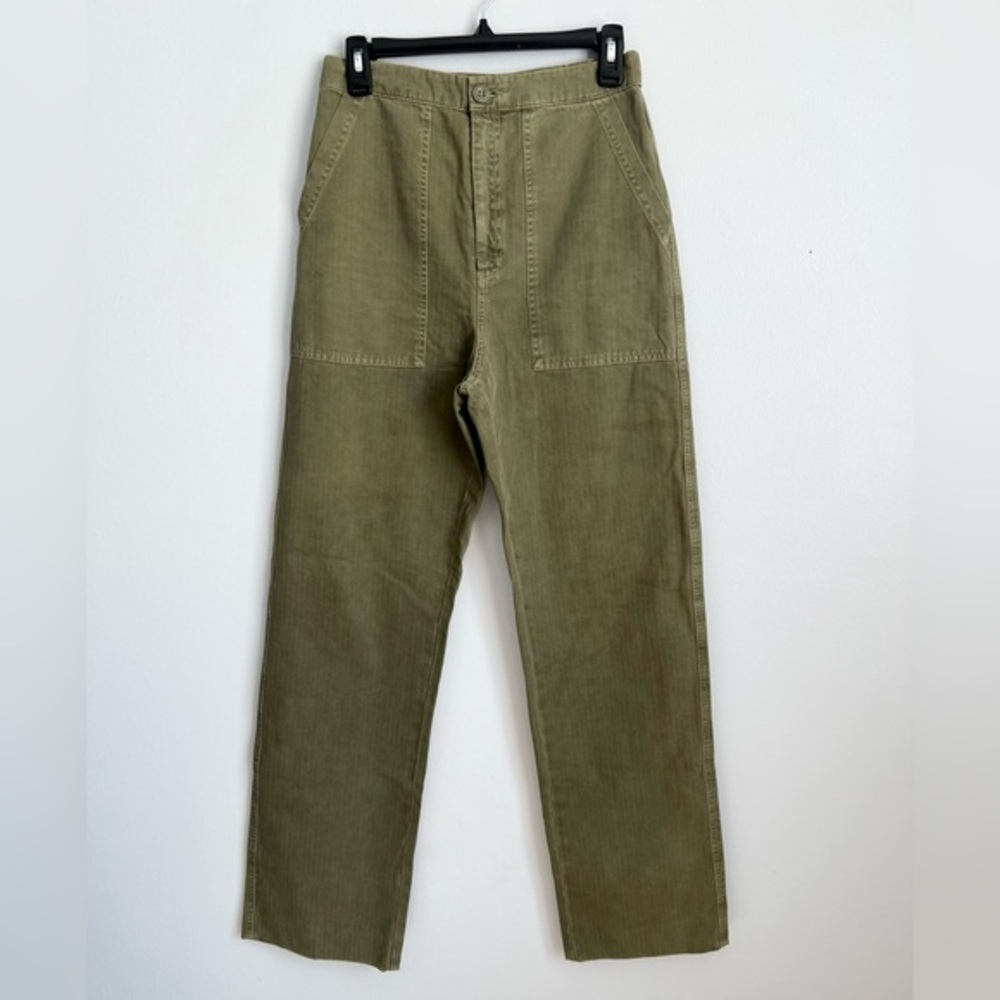 Anine Bing Size S • Army Green Straight Leg Pants.